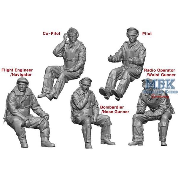 LEGEND PRODUCTIONS LA7214 B-25 early Crew Set 5 Figures 1:72