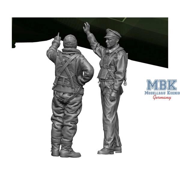 LEGEND PRODUCTIONS LA7217 WW2 US Bomber Pilot + Crew on the ground 1:72