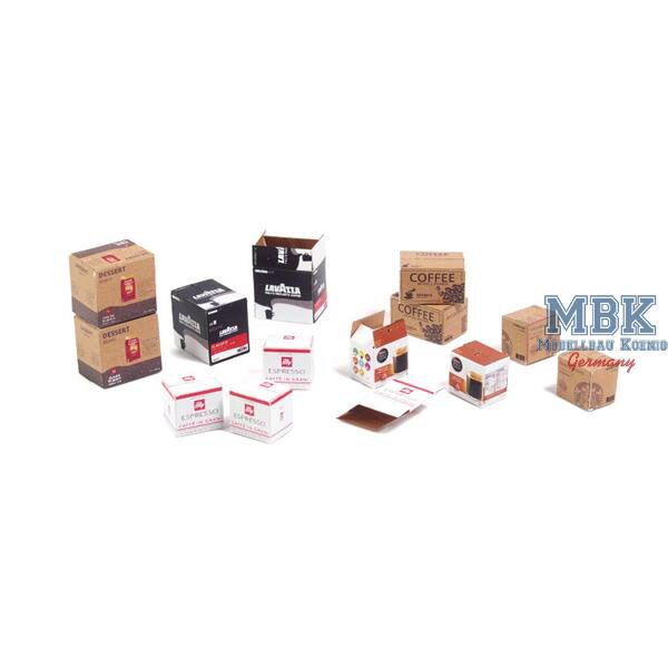 Matho Models MATHO35071 Cardboard Boxes - Coffee