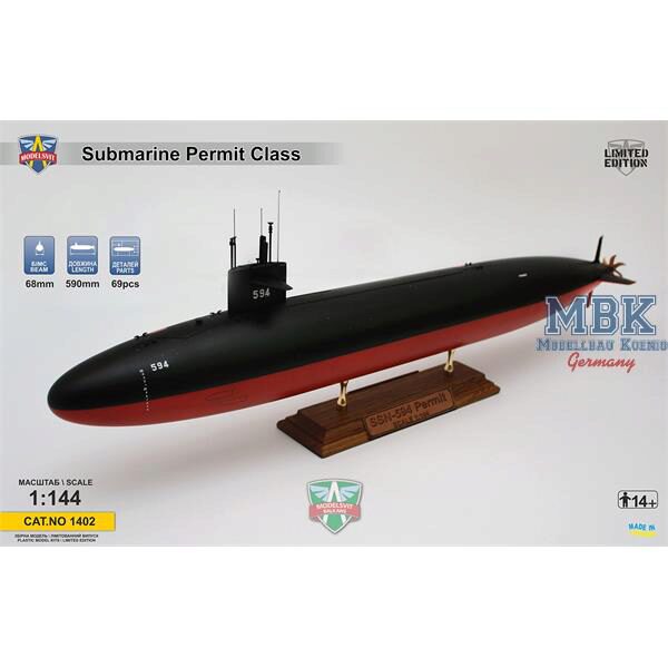 MODELSVIT MSVIT1402 USS Permit (SSN-594) submarine