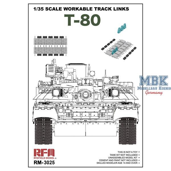 RYE FIELD MODEL RFM3025 T-80 Workable Track Links