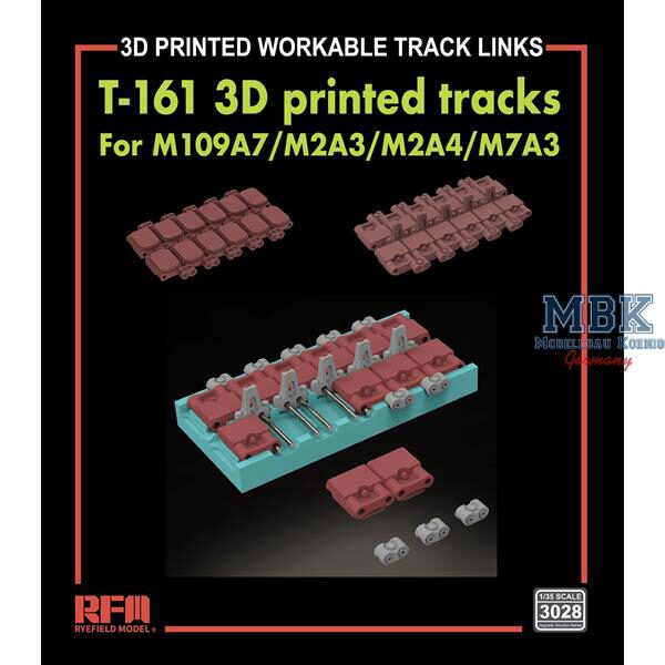 RYE FIELD MODEL RFM3028 T-161 workable tracks (3D printed)