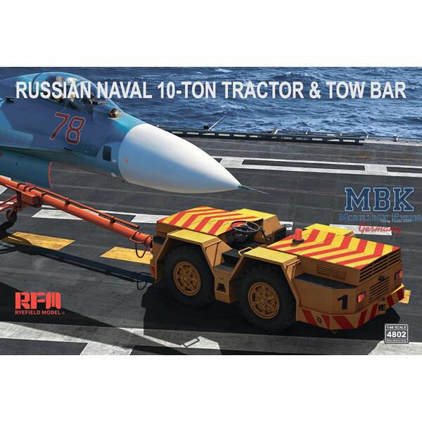 RYE FIELD MODEL RFM4802 Russian Naval 10-Ton Tractor & Tow Bar (1:48)