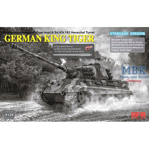 RYE FIELD MODEL RFM5125 Sd.Kfz.182 Tiger Ausf.B King Tiger (STANDARD V.)