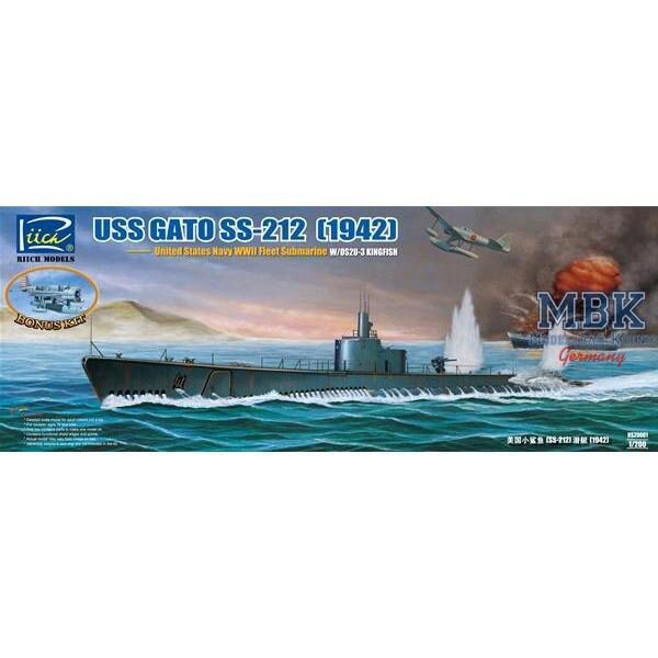 RIICH RII20001 USS Gato SS-212 Fleet Submarine 1942 - 1:200