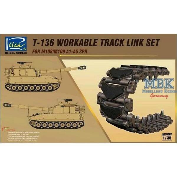 RIICH RII30002 T-136 workable Track for M108 / M109A1 - A5