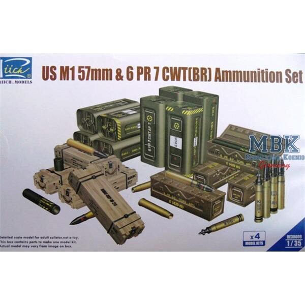 RIICH RII30009 US M1 57mm & 6pdr 7cwt Ammunition Set