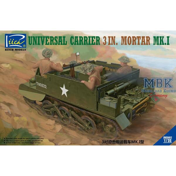 RIICH RII35017 Universal Carrier Mk. I w/3 inch mortar