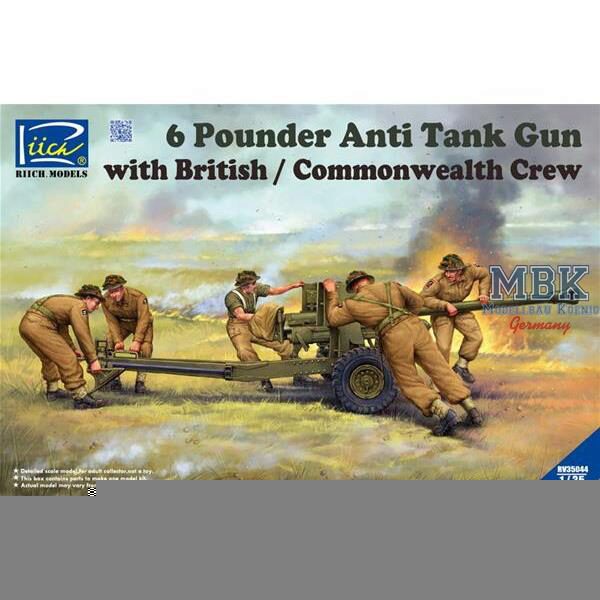 RIICH RII35044 6 Pounder Infantry Anti-tank Gun with Brit. Crew