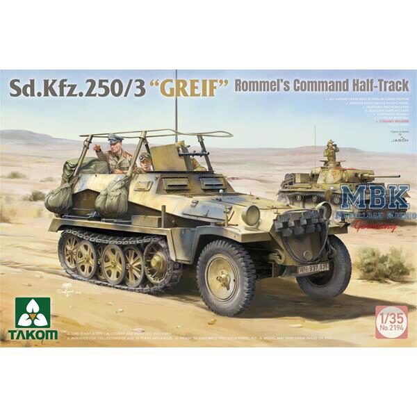 TAKOM MODEL TAK2194 Sd.Kfz.250/3  GREIF  Rommel s Command Half-Track