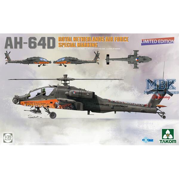 TAKOM MODEL TAK2609 AH-64D Royal Netherlands Air Force Special Marking