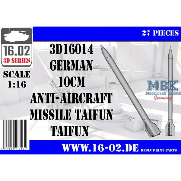 16.02 VK-3D16014 German 10cm anti-aircraftmissile Taifun (1:16)