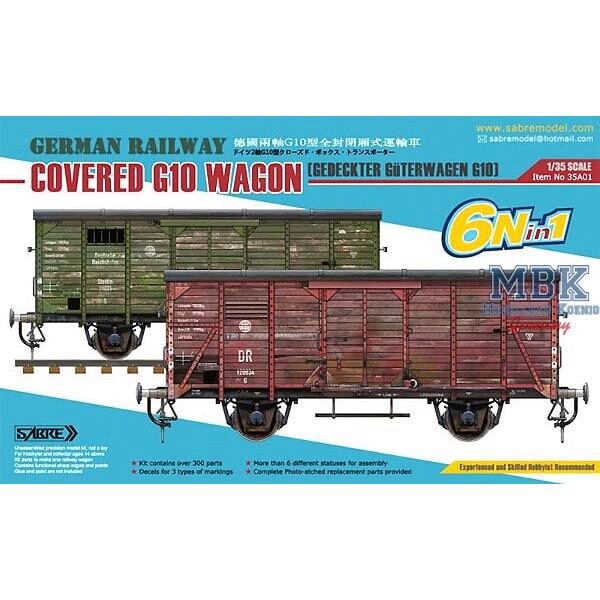 Sabre sabre35A01 Gedeckter Güterwagen G10 (6in1) Covered G10 Wagon