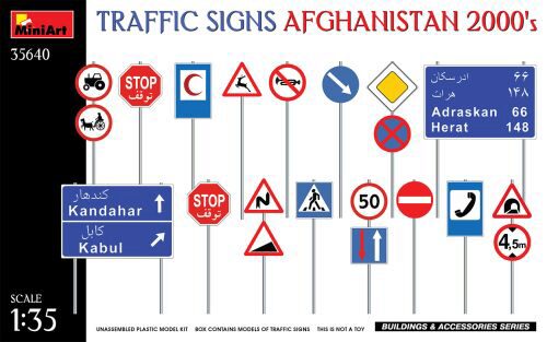 MiniArt 35640 Traffic Signs. Afghanistan 2000s