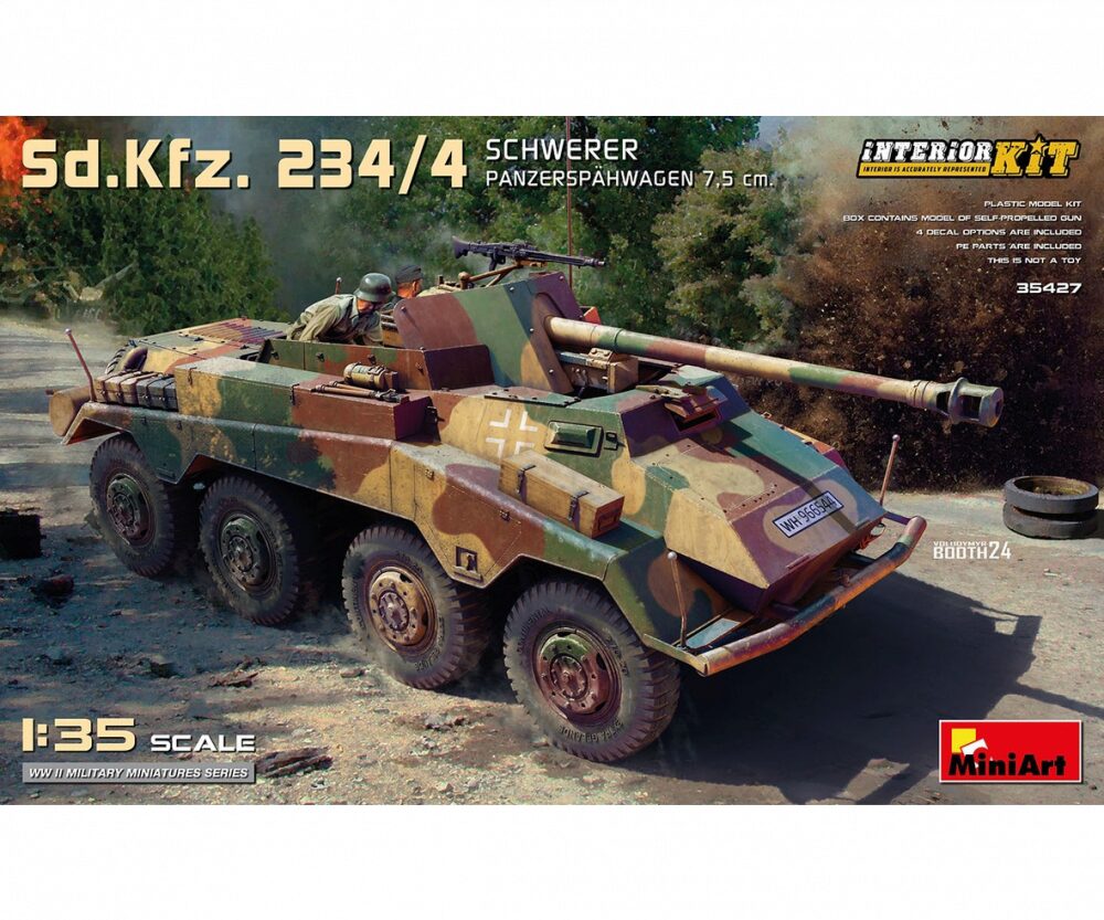 Miniart 35427 1:35 Sd.Kfz 234/4 Panzerspähwag w. Int.