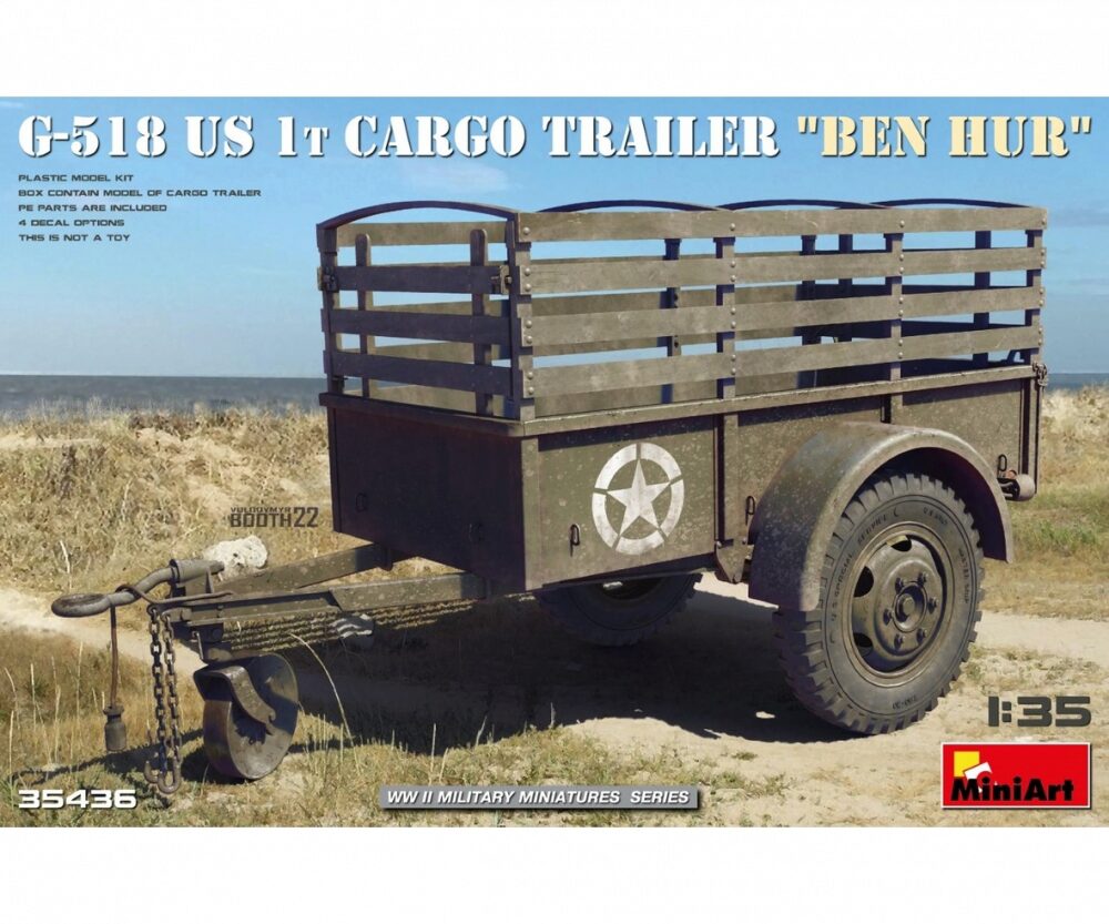 MiniArt 35436 G-518 US 1t Cargo Trailer Ben Hur