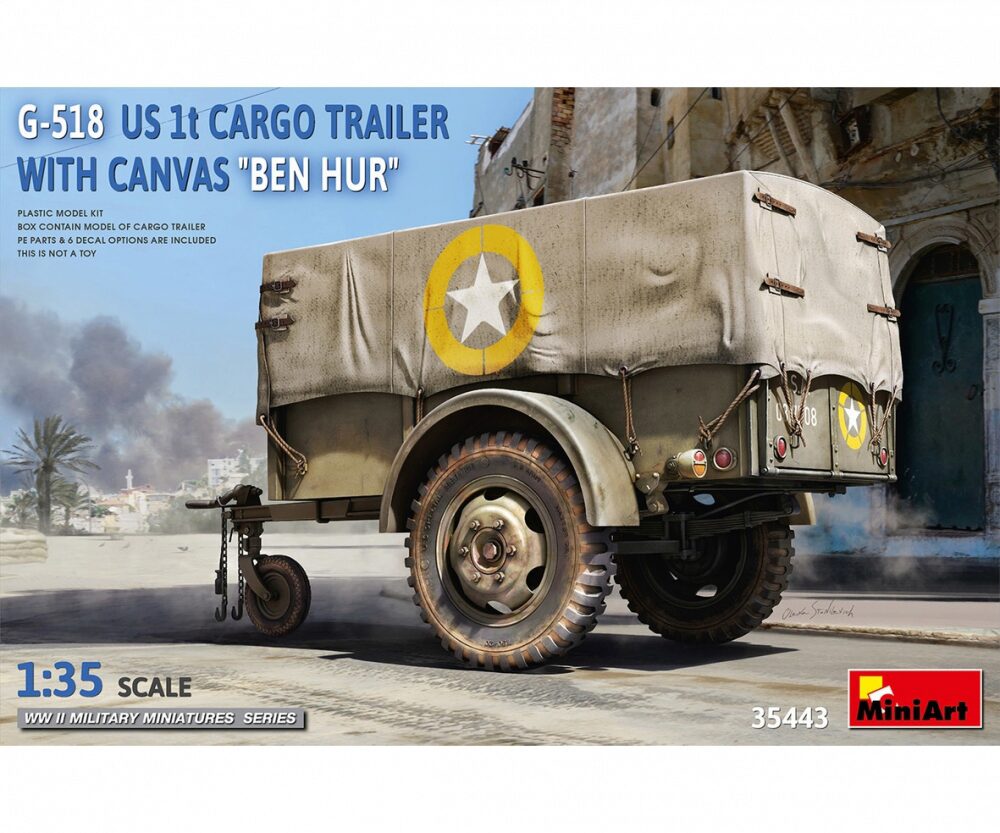 Miniart 35443 US 1to. Cargo Trailer Ben Hur