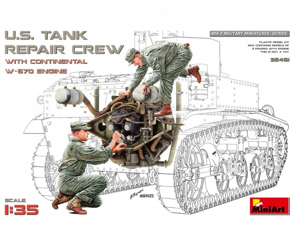 MiniArt 35461 US Panzer Rep. Crew m. W670 Motor