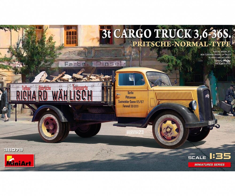 Miniart 38079 3t Cargo Truck  3,6-36S Pritschenw.