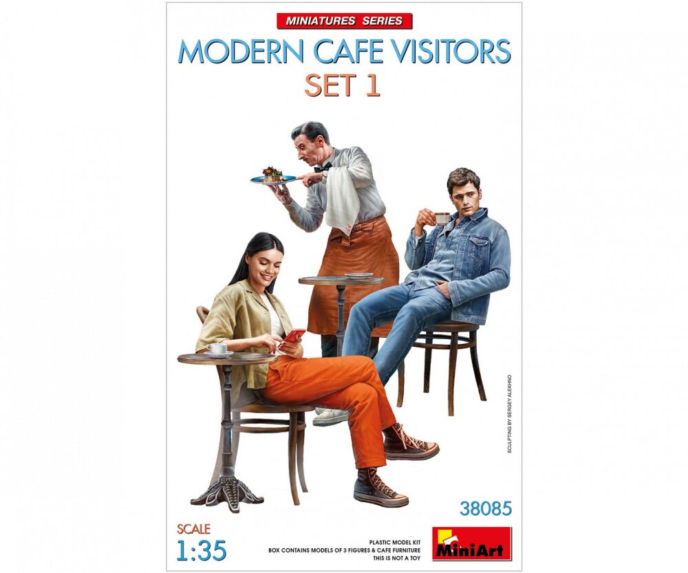 Miniart 38085 Kellner und Café Besucher - Set