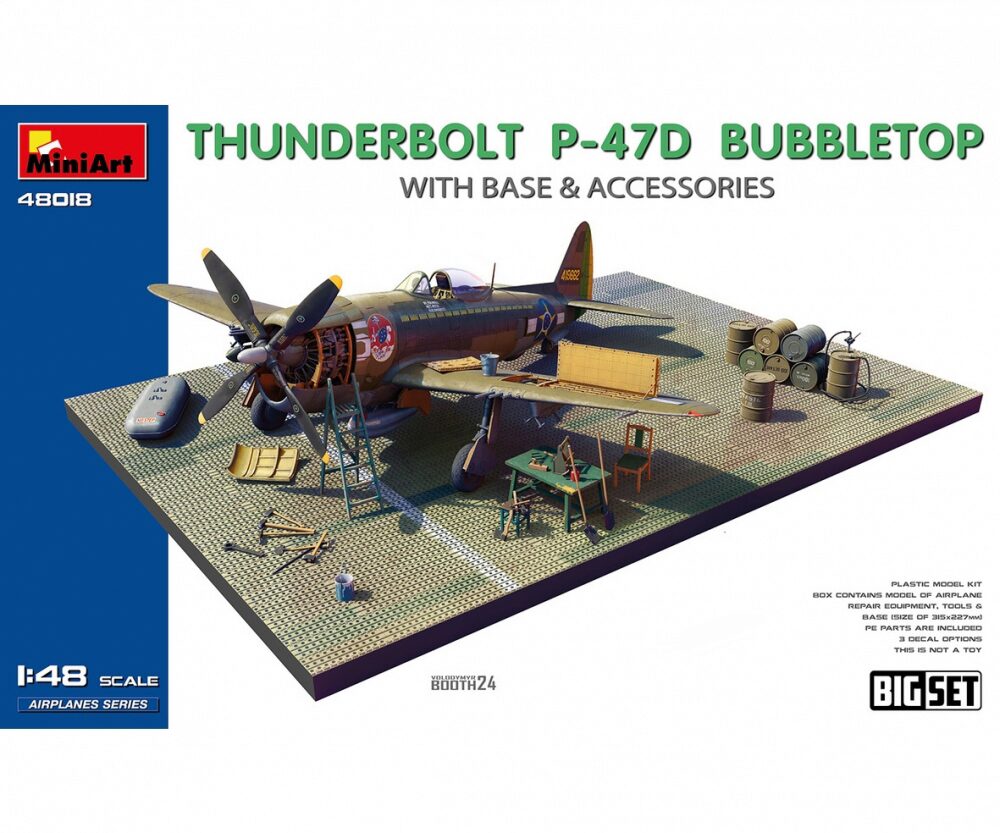 Miniart 48018 Dior.-Set Thunderbolt P-47D Bubbl.