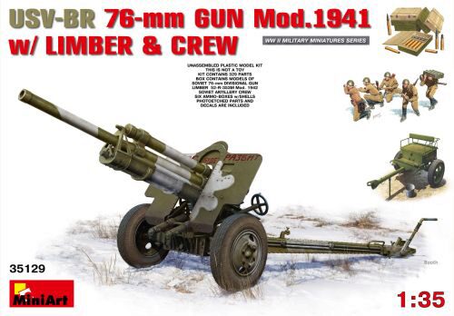 MiniArt 35129 USV-BR 76mm Gun Mod.1941 w/Limber &Crew