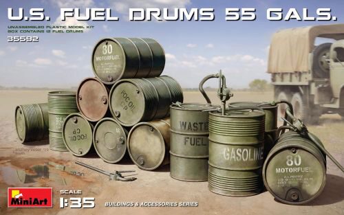 MiniArt 35592 U.S. Fuel Drums (55 Gals.)