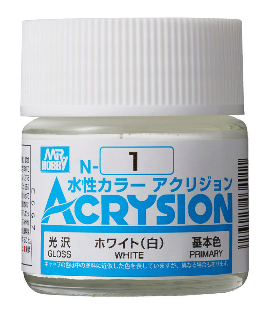 Mr Hobby - Gunze N-001 Acrysion (10 ml) White glänzend