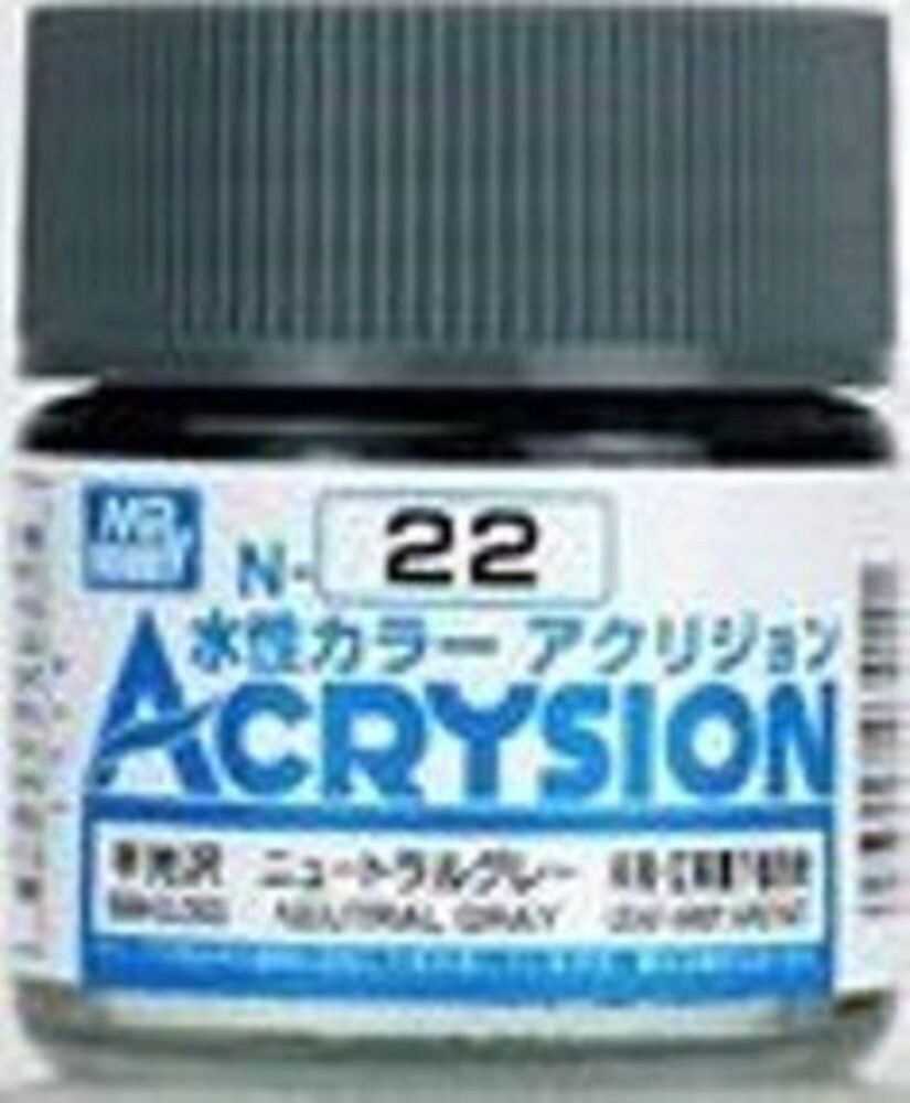 Mr Hobby - Gunze N-022 Acrysion (10 ml) Neutral Gray seidenmatt