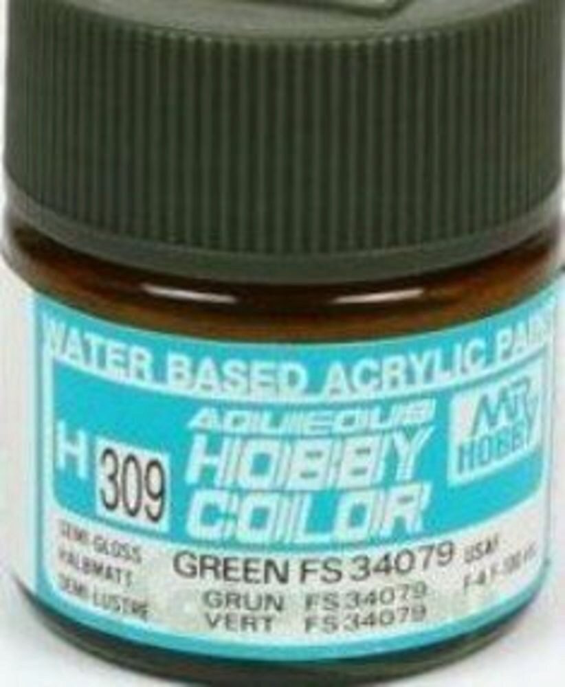 Mr Hobby - Gunze H-309 Aqueous Hobby Colors (10 ml) Green seitenmatt