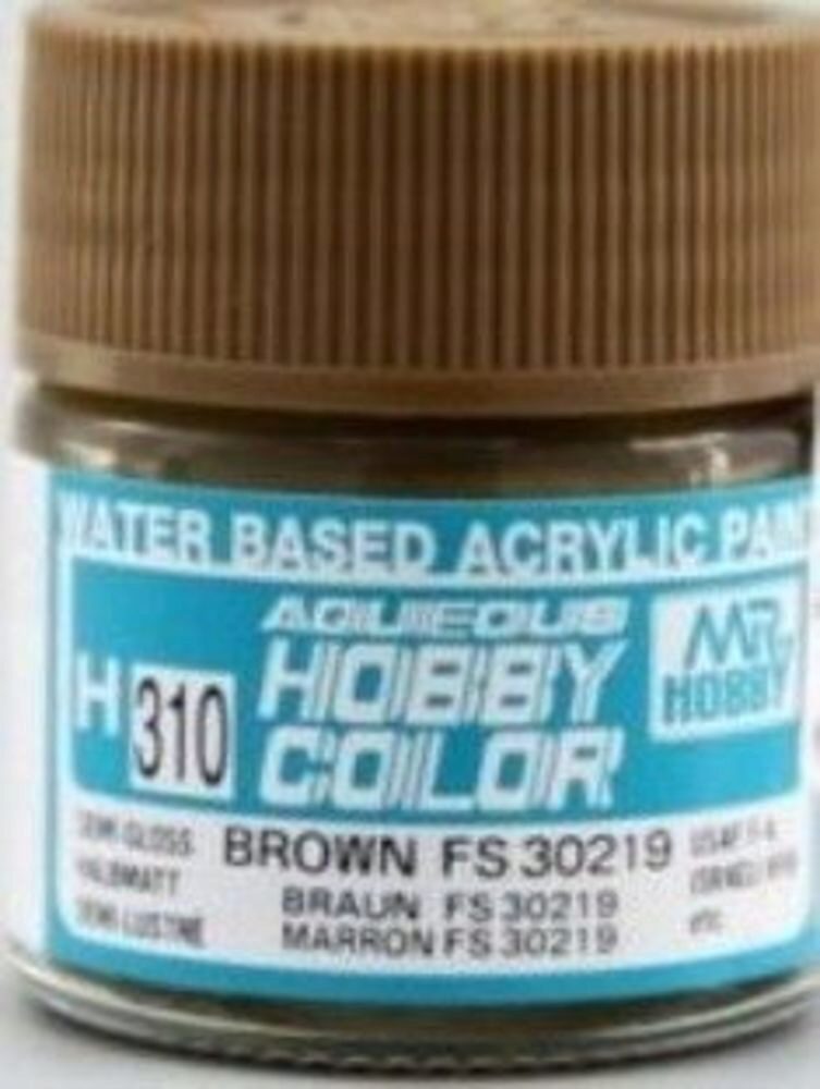 Mr Hobby - Gunze H-310 Aqueous Hobby Colors (10 ml) Brown seitenmatt
