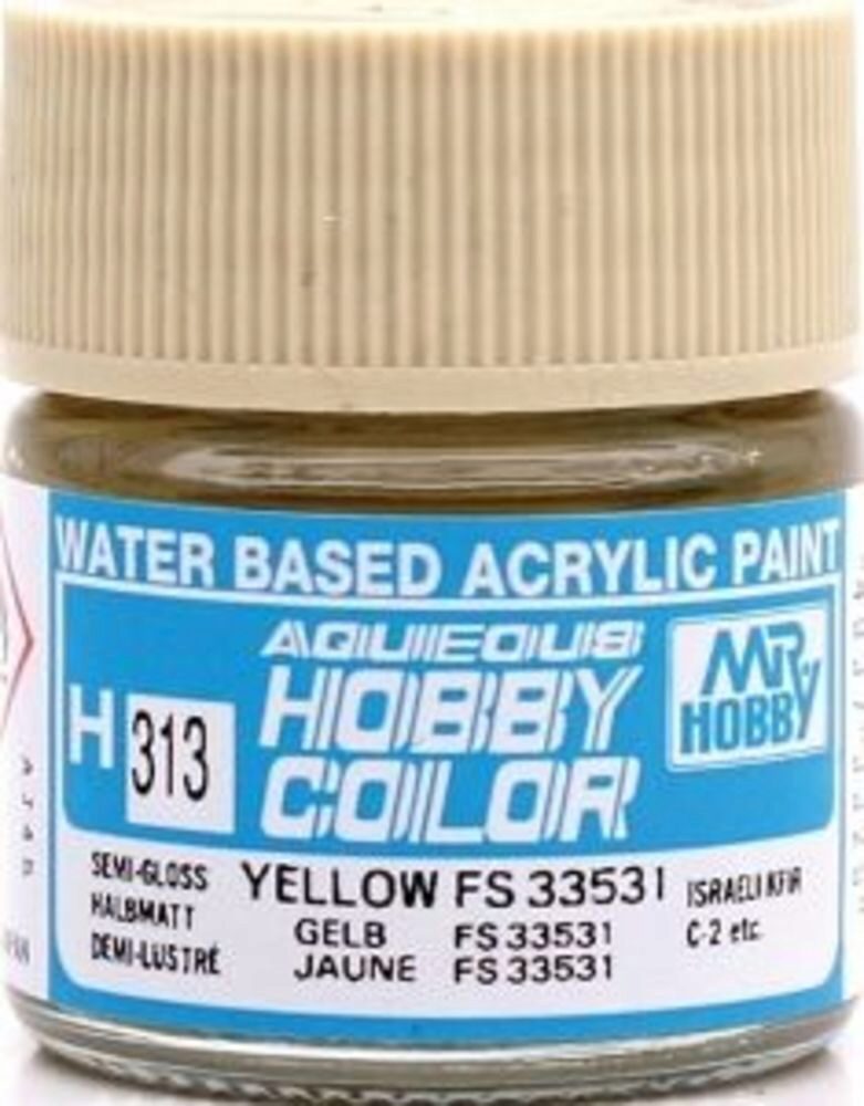 Mr Hobby - Gunze H-313 Aqueous Hobby Colors (10 ml) Yellow seitenmatt