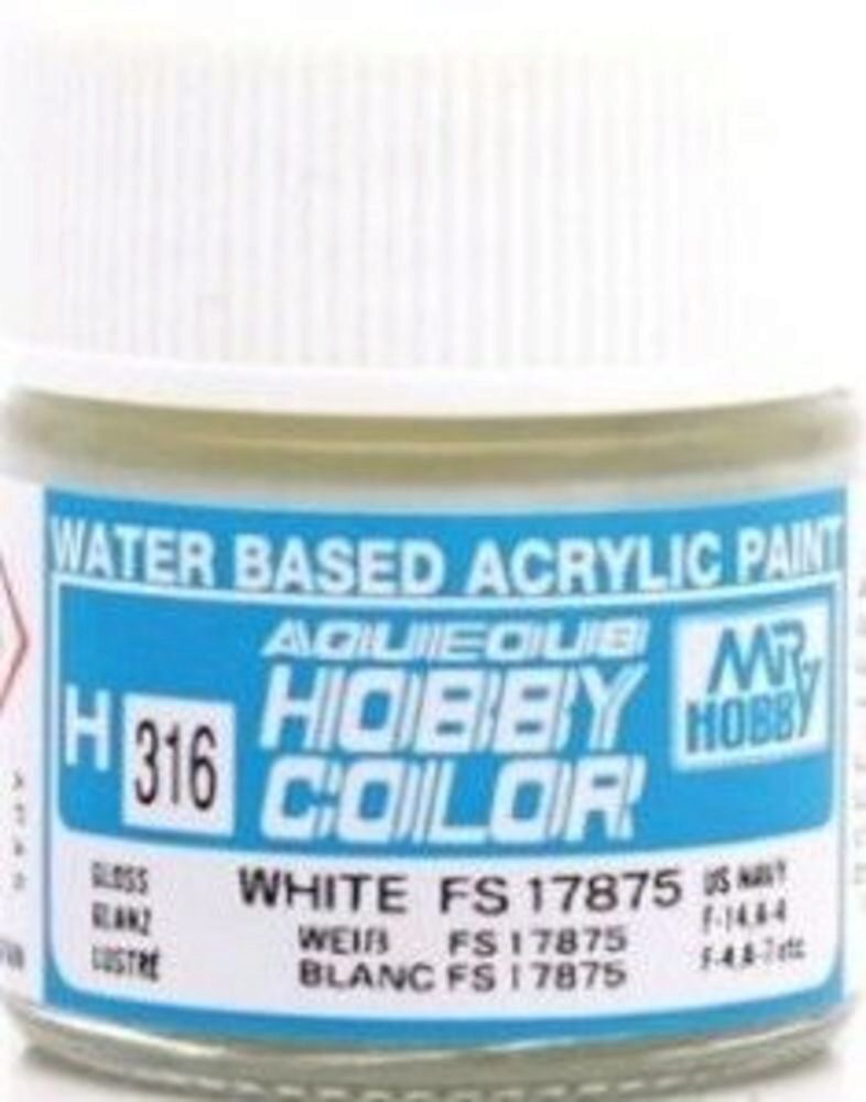 Mr Hobby - Gunze H-316 Aqueous Hobby Colors (10 ml) White glänzend