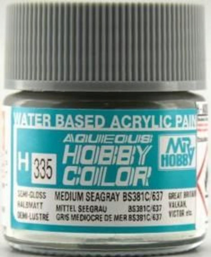 Mr Hobby - Gunze H-335 Aqueous Hobby Colors (10 ml) Medium Seagray seitenmatt