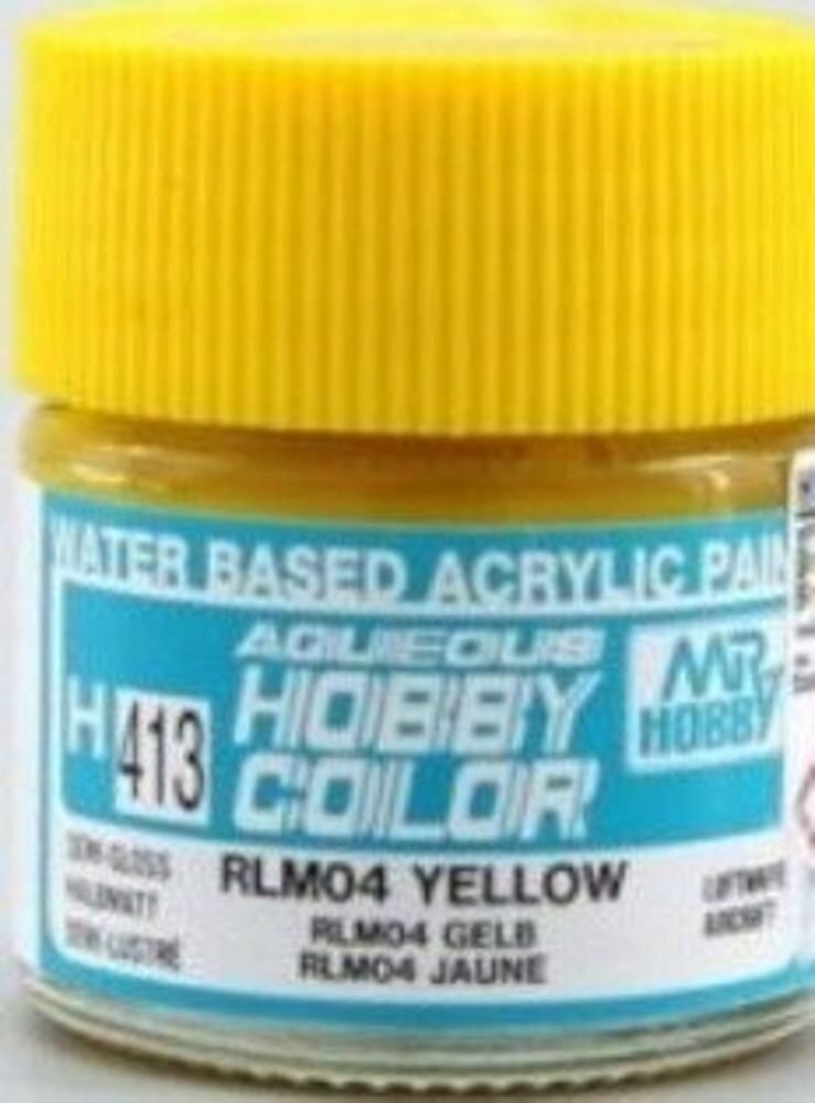 Mr Hobby - Gunze H-413 Aqueous Hobby Colors (10 ml) RLM04 Yellow seitenmatt