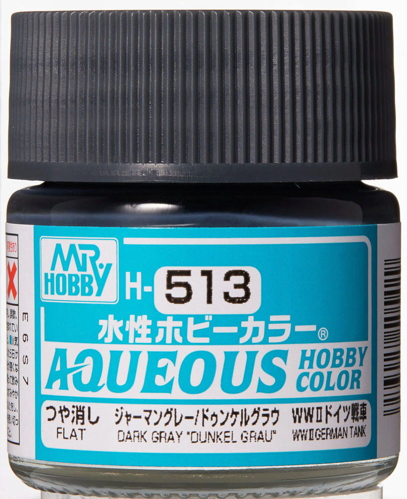 Mr Hobby - Gunze H-513 Aqueous Hobby Colors (10 ml) Dark Gray Dunkelgrau