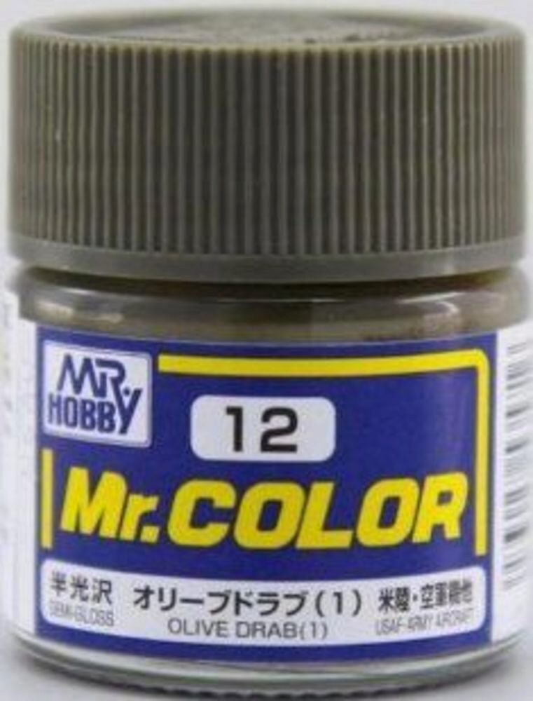 Mr Hobby - Gunze C-012 Mr. Color (10 ml) Olive Drab (1) seidenmatt
