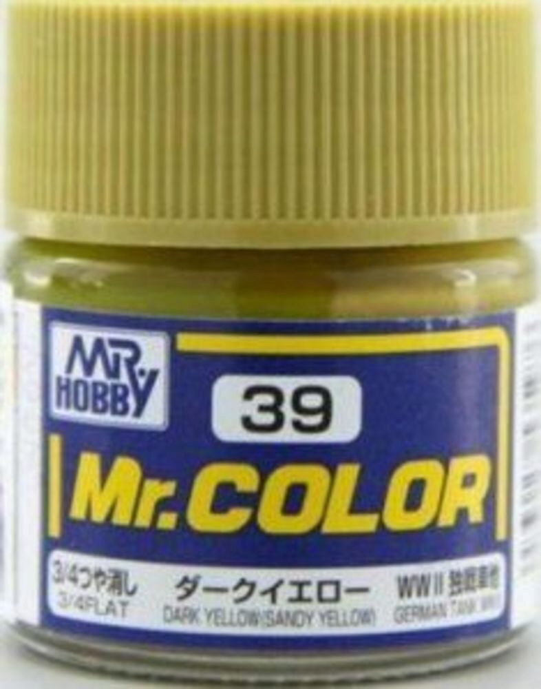 Mr Hobby - Gunze C-039 Mr. Color (10 ml) Dark Yellow (Sandy Yellow) matt