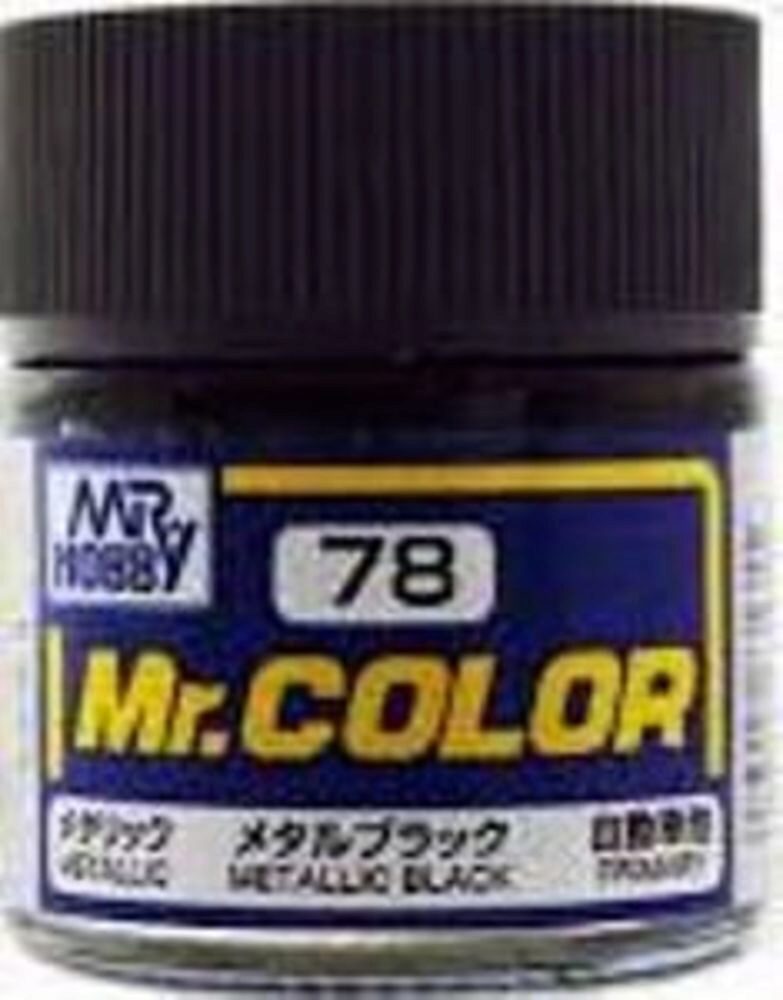 Mr Hobby - Gunze C-078 Mr. Color (10 ml) Metal Black metallic