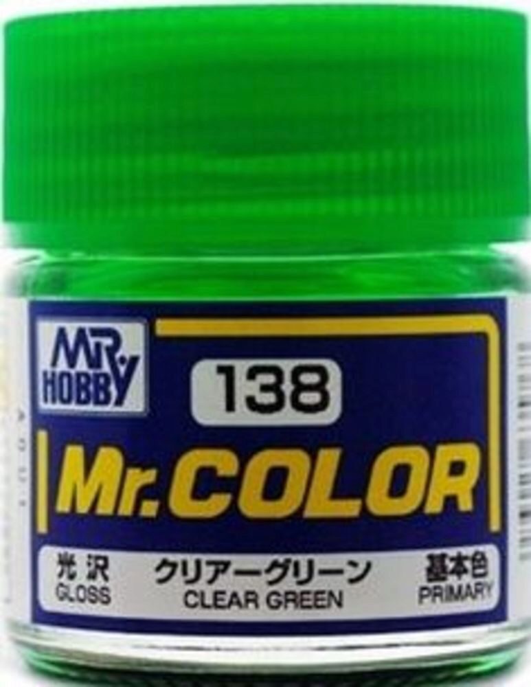 Mr Hobby - Gunze C-138 Mr. Color (10 ml) Clear Green  glänzend
