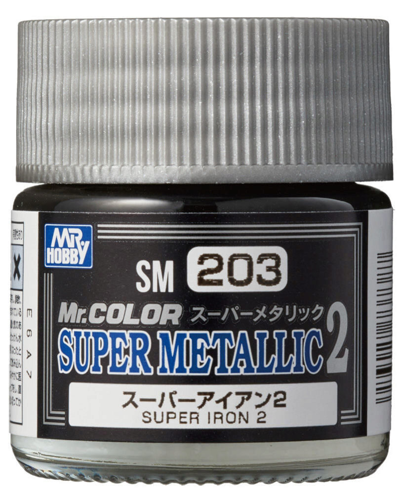 Mr Hobby - Gunze SM-203 Mr. Color Super Metallic Colors II (10 ml) Super Iron II
