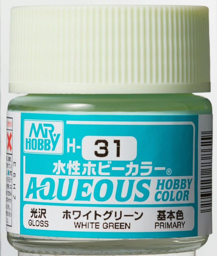 Mr Hobby - Gunze H-031 Aqueous Hobby Colors (10 ml) White Green glänzend