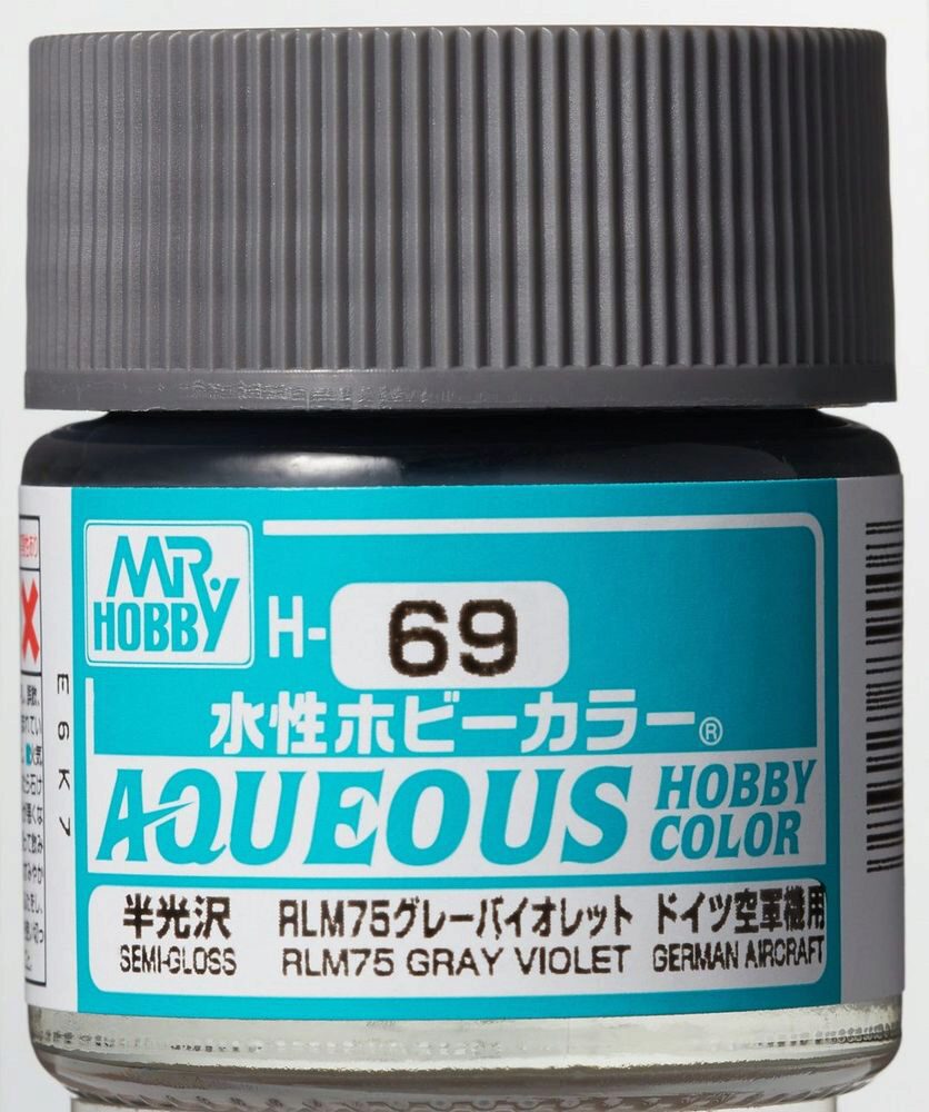 Mr Hobby - Gunze H-069 Aqueous Hobby Colors (10 ml) RLM75 Gray seitenmatt