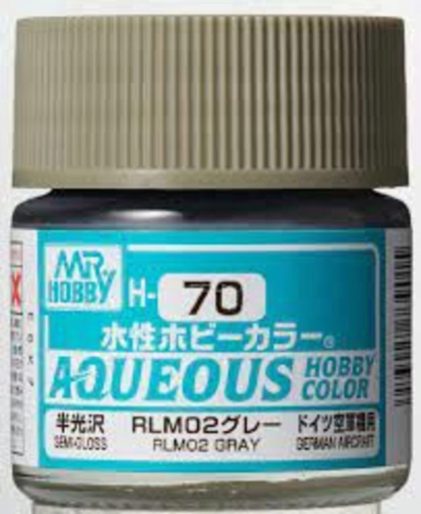 Mr Hobby - Gunze H-070 Aqueous Hobby Colors (10 ml) RLM02 Gray seitenmatt