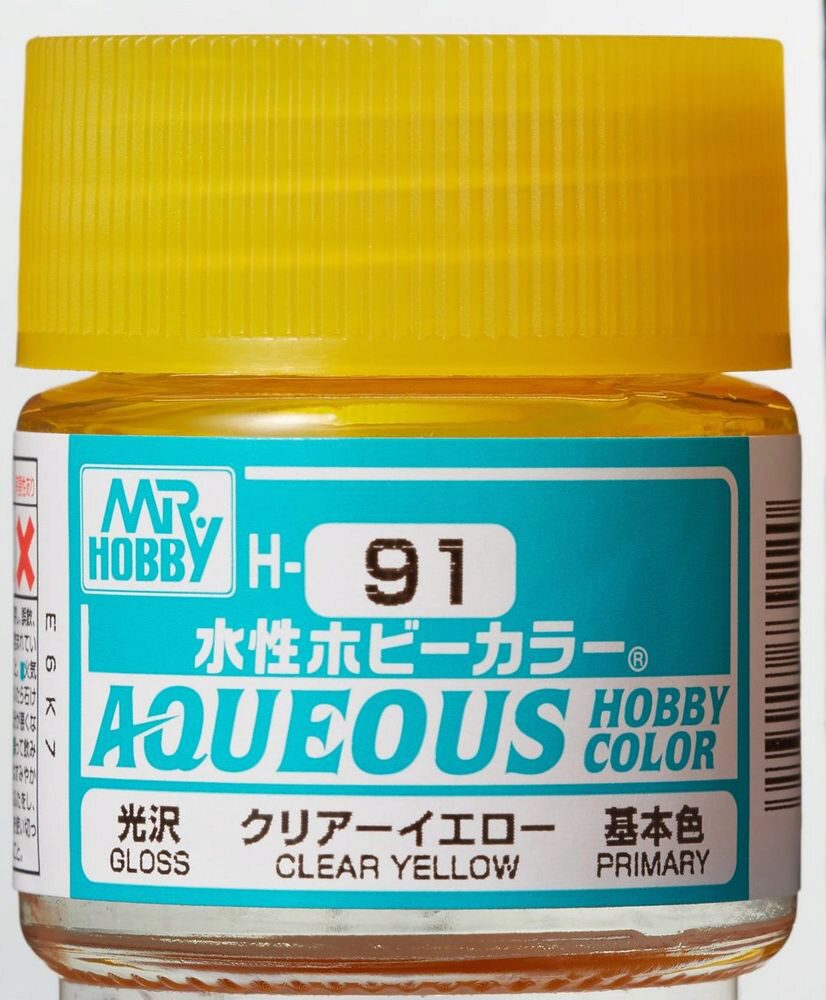 Mr Hobby - Gunze H-091 Aqueous Hobby Colors (10 ml) Clear Yellow glänzend