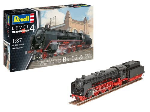 Revell 02171 Express locomotive BR 02 & Tender 2 2 T30