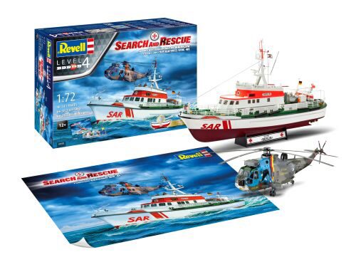 Revell 05683 Gift Set SAR DGzRS Berlin+Westland Sea King Mk 41