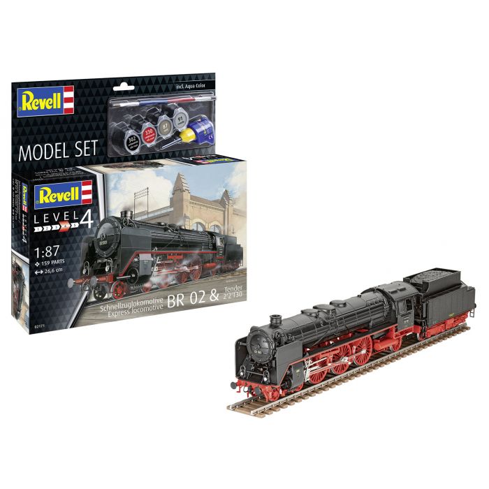 Revell 62171 Model Set Express locomotive BR02&amp Tender 22T30