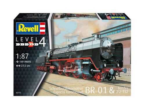 Revell 02172 Schwere Schnellzuglok BR01 mit Tender 22 T32 Bausatz