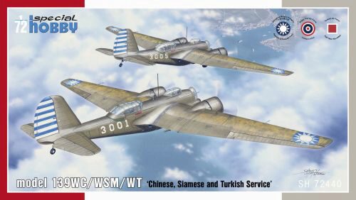 Special Hobby SH72440 model 139WC/WSM/WT Chinese, Siamese and Turkish Service